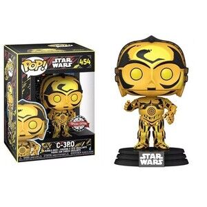 FUNKO POP STAR WARS C-3PO RETRO SERIES #454 EXCLUSIVE. MIB